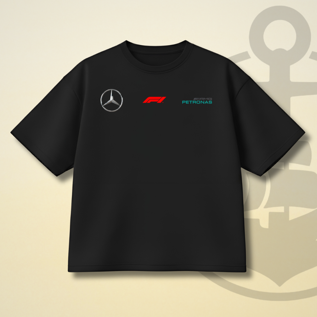 LEWIS HAMILTON MERCEDES F1 DROP SHOULDER TEE
