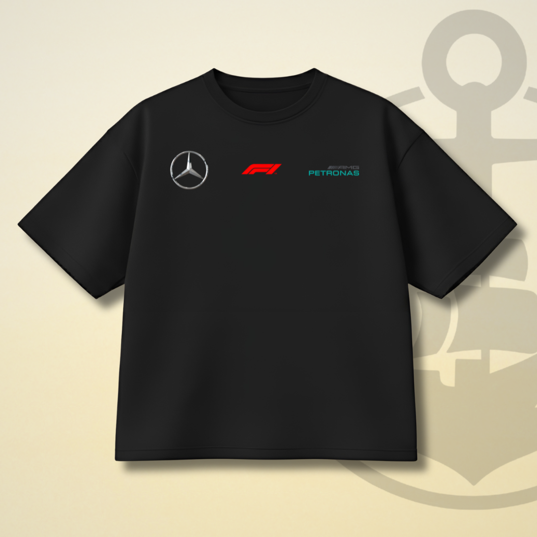 LEWIS HAMILTON MERCEDES F1 DROP SHOULDER TEE
