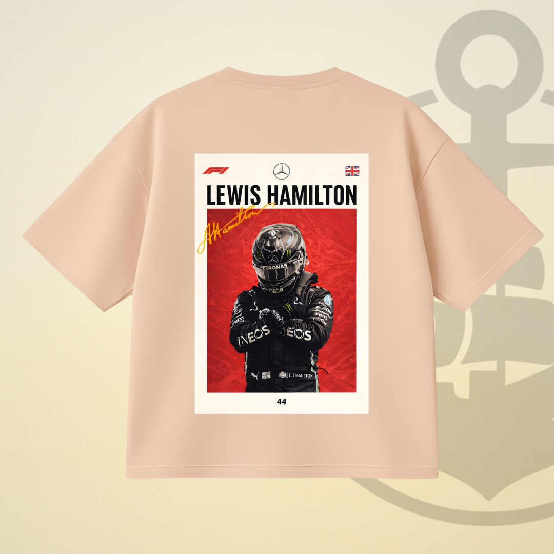 LEWIS HAMILTON MERCEDES F1 DROP SHOULDER TEE