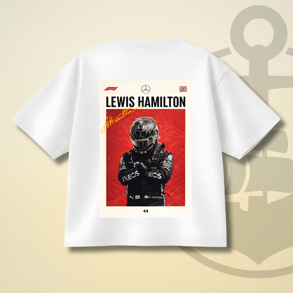 LEWIS HAMILTON MERCEDES F1 DROP SHOULDER TEE