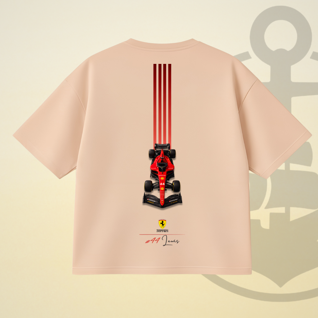 LEWIS HAMILTON FERRARI F1 DROP SHOULDER TEE