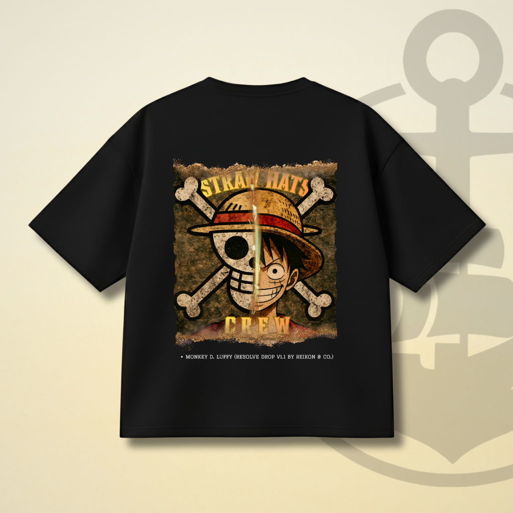 MONKEY D. LUFFY'S RESOLVE DROP SHOULDER TEE