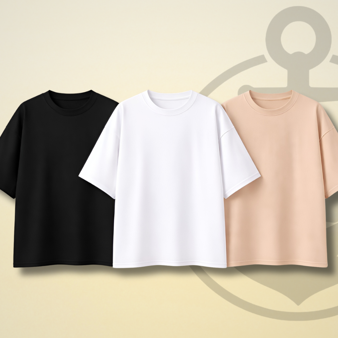 PACK OF 3 DROP SHOULDER TEES