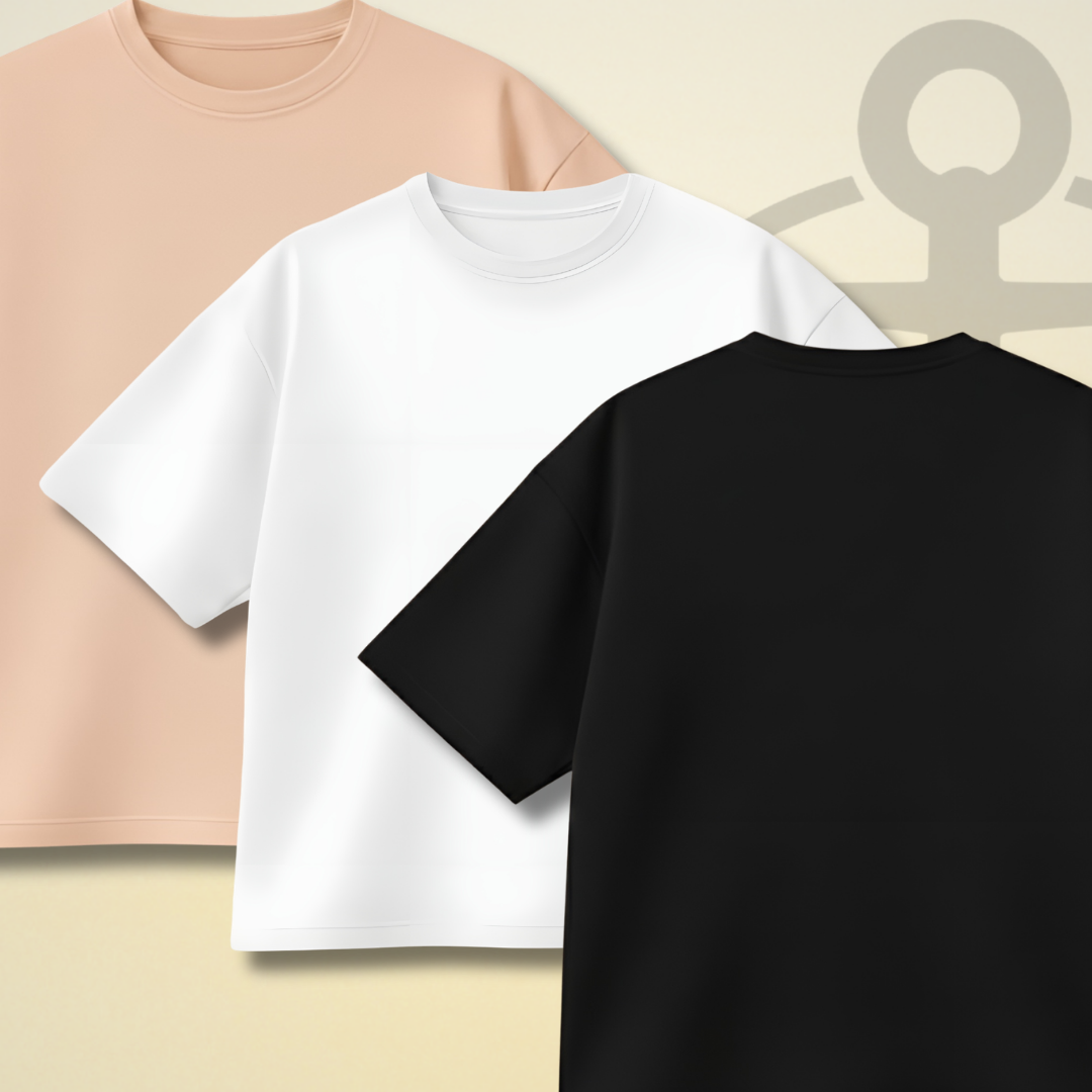 PACK OF 3 DROP SHOULDER TEES
