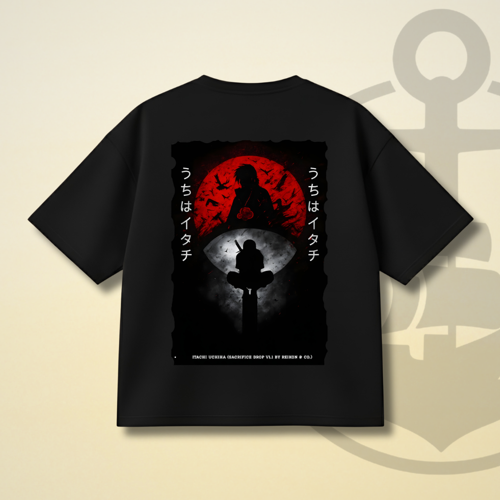 SACRIFICE - ITACHI UCHIHA DROP SHOULDER TEE
