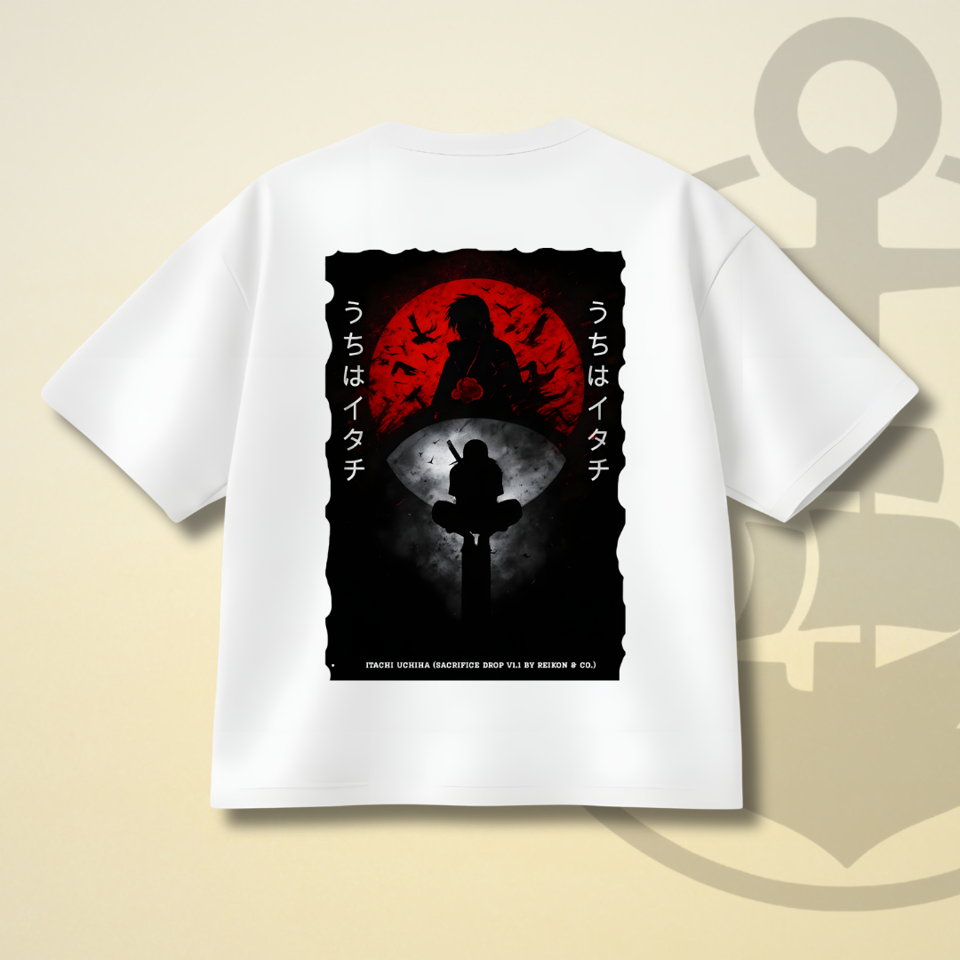 SACRIFICE - ITACHI UCHIHA DROP SHOULDER TEE