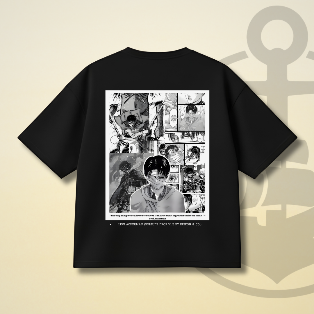 SOLITUDE - LEVI ACKERMAN DROP SHOULDER TEE