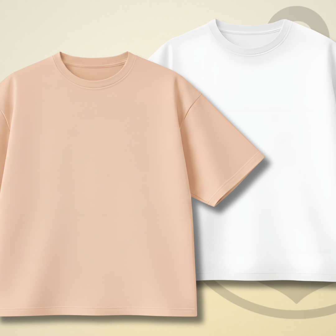 PACK OF 2 PLAIN DROP SHOULDER TEE